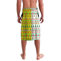 Vatican Christmas Lavalava with Bethlehem Silhouette Yellow Red Green Pattern and Baby Jesus Manger - Wonder Print Shop