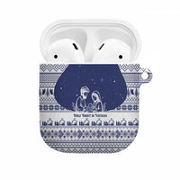 Vatican Christmas AirPods Case with Holy Family Nativity Scene Snowflake Pattern and Starry Night - Wonder Print Shop
