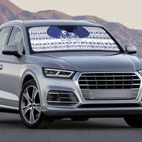 Vatican Christmas Auto Sun Shade with Holy Family Nativity Scene Snowflake Pattern and Starry Night - Wonder Print Shop