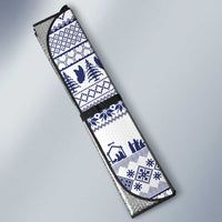 Vatican Christmas Auto Sun Shade with Holy Family Nativity Scene Snowflake Pattern and Starry Night - Wonder Print Shop