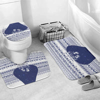 Vatican Christmas Bathroom Set with Holy Family Nativity Scene Snowflake Pattern and Starry Night - Wonder Print Shop