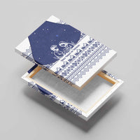 Vatican Christmas Canvas Wall Art with Holy Family Nativity Scene Snowflake Pattern and Starry Night - Wonder Print Shop