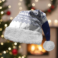 Vatican Christmas Santa Hat with Holy Family Nativity Scene Snowflake Pattern and Starry Night - Wonder Print Shop