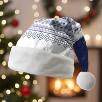 Vatican Christmas Santa Hat with Holy Family Nativity Scene Snowflake Pattern and Starry Night - Wonder Print Shop