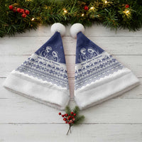 Vatican Christmas Santa Hat with Holy Family Nativity Scene Snowflake Pattern and Starry Night - Wonder Print Shop