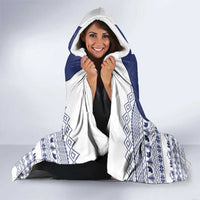 Vatican Christmas Hooded Blanket with Holy Family Nativity Scene Snowflake Pattern and Starry Night - undefined