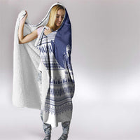 Vatican Christmas Hooded Blanket with Holy Family Nativity Scene Snowflake Pattern and Starry Night - undefined