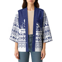 Vatican Christmas Kimono with Holy Family Nativity Scene Snowflake Pattern and Starry Night - Wonder Print Shop