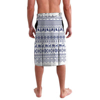 Vatican Christmas Lavalava with Holy Family Nativity Scene Snowflake Pattern and Starry Night - Wonder Print Shop