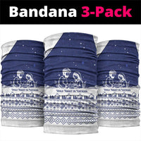 Vatican Christmas Neck Gaiter with Holy Family Nativity Scene Snowflake Pattern and Starry Night - Wonder Print Shop