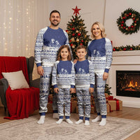 Vatican Christmas Pajama Set with Holy Family Nativity Scene Snowflake Pattern and Starry Night - Wonder Print Shop