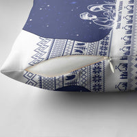 Vatican Christmas Pillow Cover with Holy Family Nativity Scene Snowflake Pattern and Starry Night - Wonder Print Shop