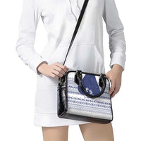 Vatican Christmas Shoulder Handbag with Holy Family Nativity Scene Snowflake Pattern and Starry Night - Wonder Print Shop