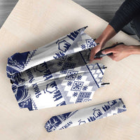 Vatican Christmas Umbrella with Holy Family Nativity Scene Snowflake Pattern and Starry Night - Wonder Print Shop