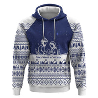 Vatican Christmas Zip Hoodie with Holy Family Nativity Scene Snowflake Pattern and Starry Night - Wonder Print Shop