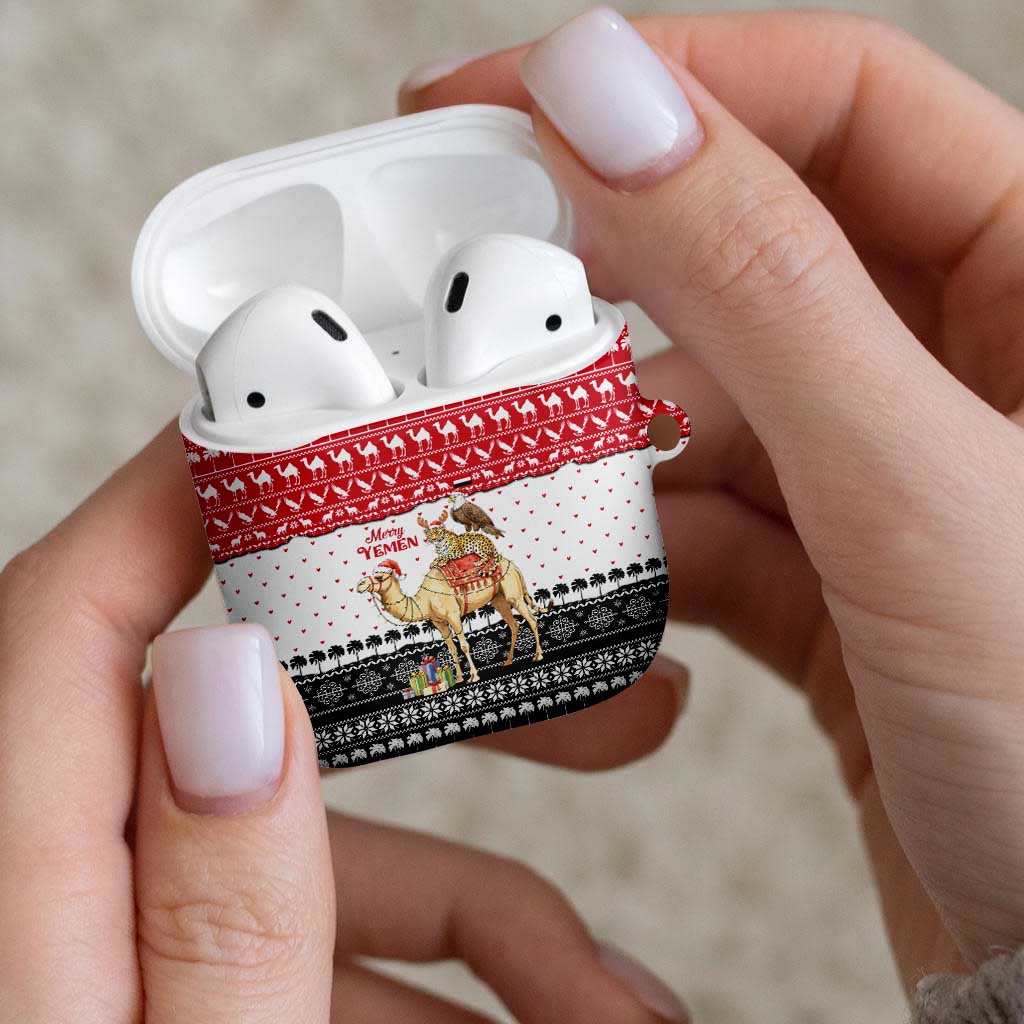Yemen Christmas AirPods Case with Camel Leopard Falcon Red Black White Snowflake - Wonder Print Shop
