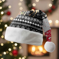 Yemen Christmas Santa Hat with Camel Leopard Falcon Red Black White Snowflake - Wonder Print Shop