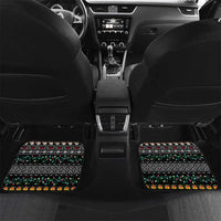 Yemen Christmas Car Mats with Traditional Santa Black Snowflake Pattern and Festive Lights - Wonder Print Shop