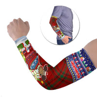 Liechtenstein Christmas Arm Sleeves with Reindeer Character Holiday Village and Plaid Sleeves - Wonder Print Shop