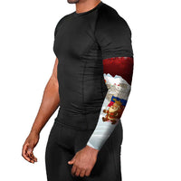 Liechtenstein Christmas Arm Sleeves with Santa Claus Castle Snowflakes and National Flag - Wonder Print Shop