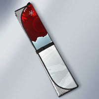 Liechtenstein Christmas Auto Sun Shade with Santa Claus Castle Snowflakes and National Flag - Wonder Print Shop