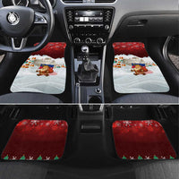 Liechtenstein Christmas Car Mats with Santa Claus Castle Snowflakes and National Flag - Wonder Print Shop