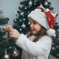 Liechtenstein Christmas Santa Hat with Santa Claus Castle Snowflakes and National Flag - Wonder Print Shop