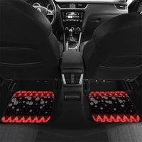 Madagascar Christmas Car Mats with Aye Aye Lemur Santa Hat Holiday Lights and Gift Box Pattern - Wonder Print Shop