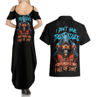 I Don't Have Trust Issues Couples Matching Summer Maxi Dress and Hawaiian Shirt - Wonder Print Shop