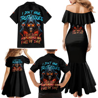 I Don't Have Trust Issues Family Matching Mermaid Dress and Hawaiian Shirt - Wonder Print Shop