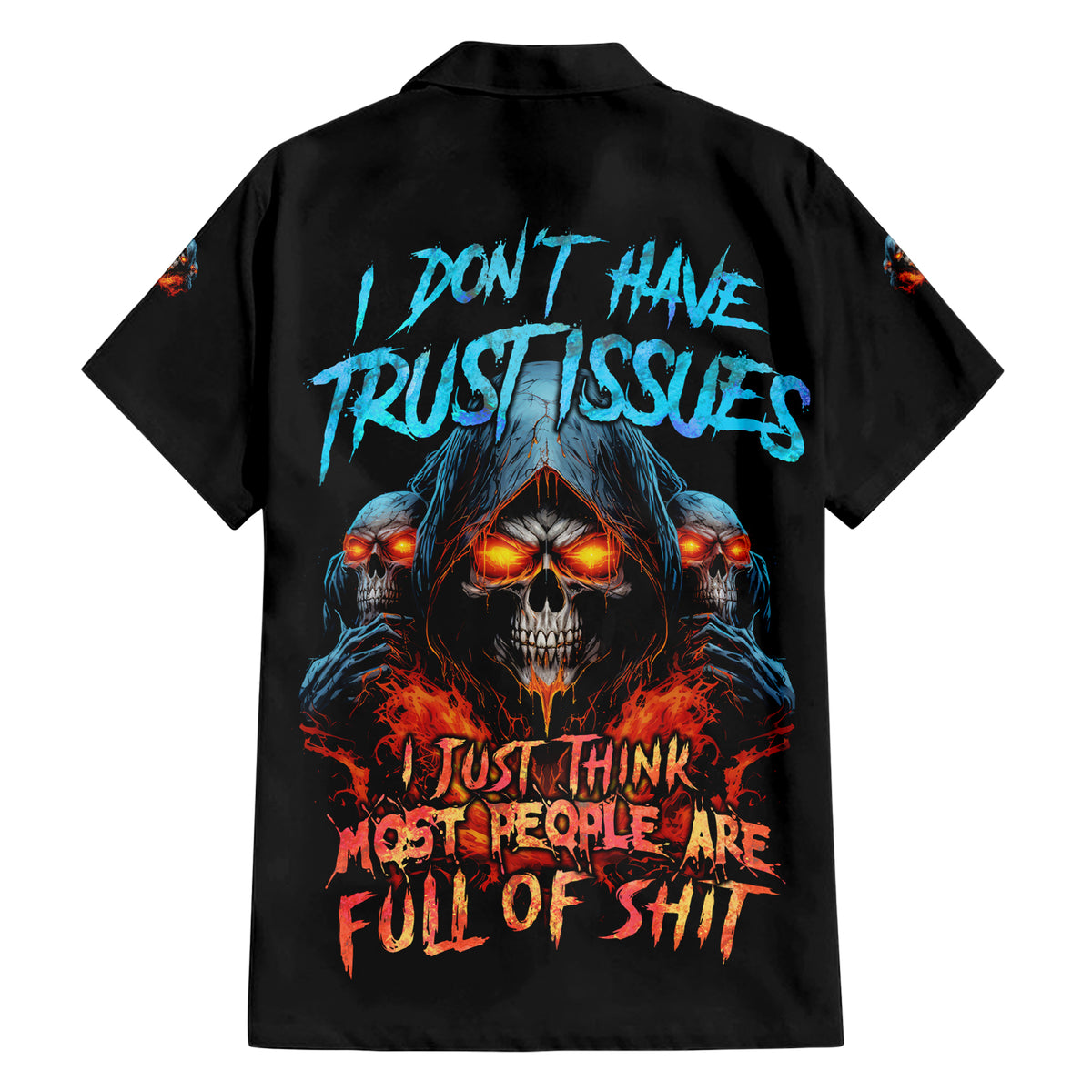 I Don't Have Trust Issues Family Matching Short Sleeve Bodycon Dress and Hawaiian Shirt - Wonder Print Shop