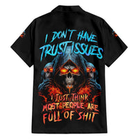 I Don't Have Trust Issues Family Matching Short Sleeve Bodycon Dress and Hawaiian Shirt - Wonder Print Shop