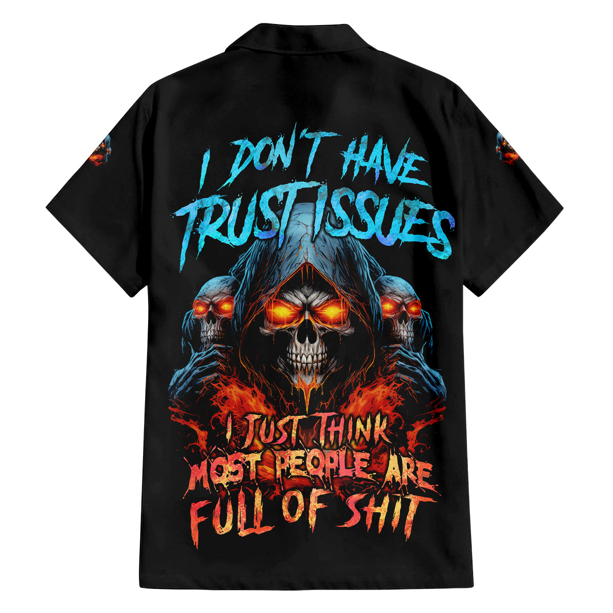 I Don't Have Trust Issues Family Matching Tank Maxi Dress and Hawaiian Shirt - Wonder Print Shop