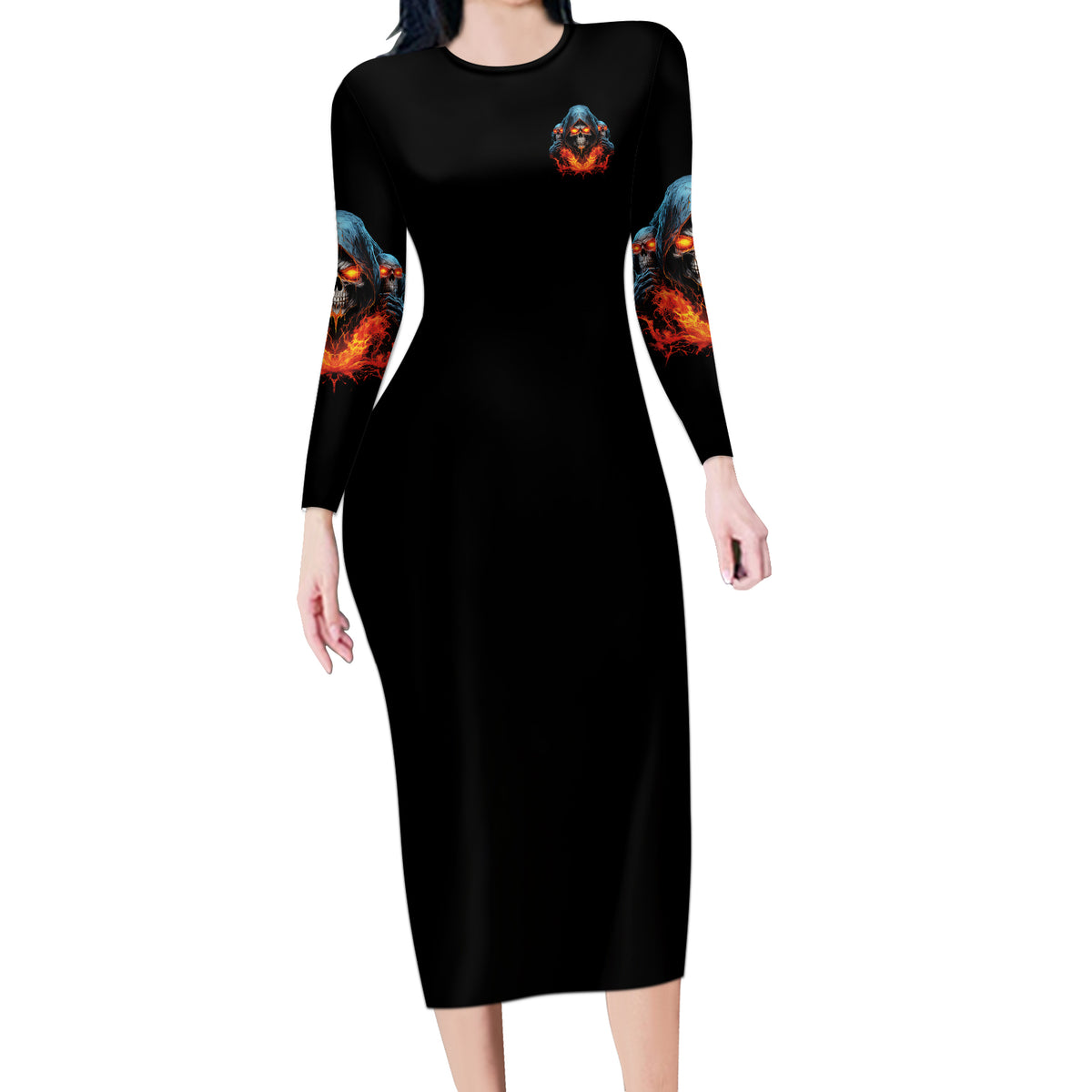 I Don't Have Trust Issues Long Sleeve Bodycon Dress - Wonder Print Shop
