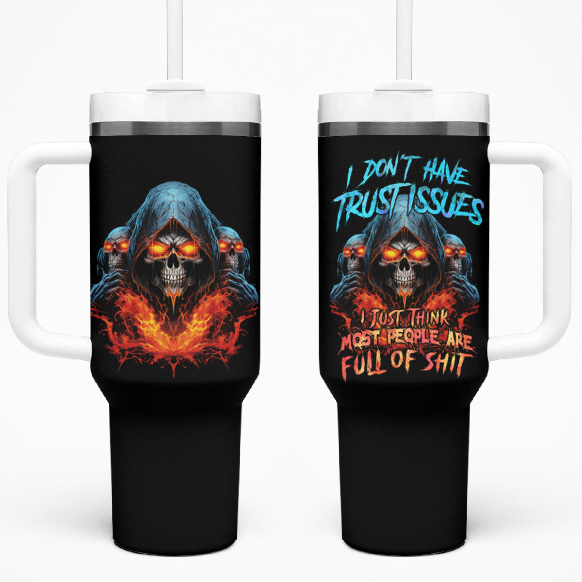 I Don't Have Trust Issues Tumbler With Handle - Wonder Print Shop