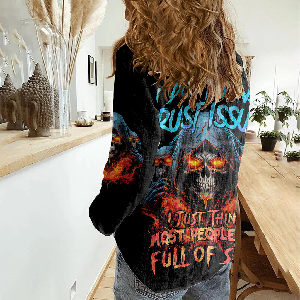 I Don't Have Trust Issues Women Casual Shirt - Wonder Print Shop