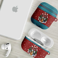Christmas Guitar AirPods Case with Santa Hats Trees Snowflakes and Musical Pattern - Wonder Print Shop