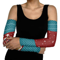 Christmas Guitar Arm Sleeves with Santa Hats Trees Snowflakes and Musical Pattern - Wonder Print Shop