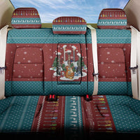 Christmas Guitar Back Car Seat Cover with Santa Hats Trees Snowflakes and Musical Pattern - Wonder Print Shop