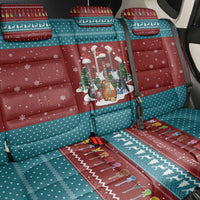 Christmas Guitar Back Car Seat Cover with Santa Hats Trees Snowflakes and Musical Pattern - Wonder Print Shop