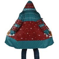 Christmas Guitar Cloak with Santa Hats Trees Snowflakes and Musical Pattern - Wonder Print Shop
