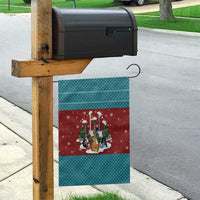 Christmas Guitar Garden Flag with Santa Hats Trees Snowflakes and Musical Pattern - Wonder Print Shop