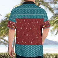 Christmas Guitar Hawaiian Shirt with Santa Hats Trees Snowflakes and Musical Pattern - undefined