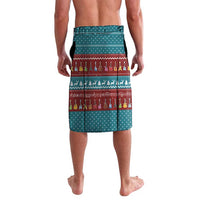 Christmas Guitar Lavalava with Santa Hats Trees Snowflakes and Musical Pattern - Wonder Print Shop