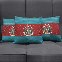 Christmas Guitar Pillow Cover with Santa Hats Trees Snowflakes and Musical Pattern - Wonder Print Shop