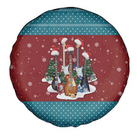 Christmas Guitar Spare Tire Cover with Santa Hats Trees Snowflakes and Musical Pattern - Wonder Print Shop