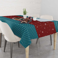 Christmas Guitar Tablecloth with Santa Hats Trees Snowflakes and Musical Pattern - Wonder Print Shop