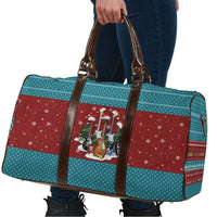 Christmas Guitar Travel Bag with Santa Hats Trees Snowflakes and Musical Pattern - Wonder Print Shop