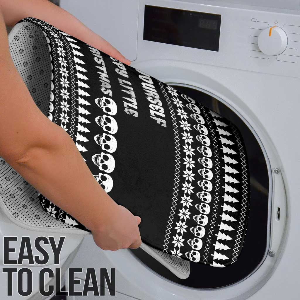 Creepy Christmas Bathroom Set with Skulls Trees and Gothic Holiday Pattern - Wonder Print Shop