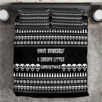 Creepy Christmas Bedding Set with Skulls Trees and Gothic Holiday Pattern - Wonder Print Shop